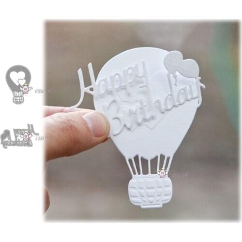 Mmao Crafts Metal Steel Cutting Dies Happy birthday letter balloon Stencil For DIY Scrapbooking Paper/photo Cards Embossing Dies