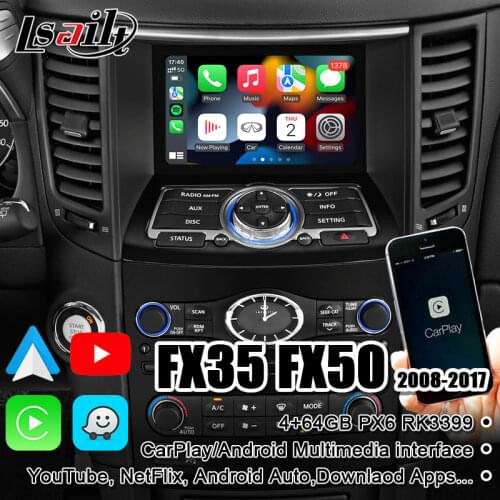 Wireless CarPlay Video Interface box for Infiniti FX35 FX37 FX50 2008-2017 Android Auto support Youtube USB Video display