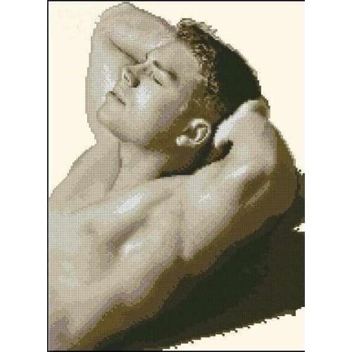 Man Top Quality Embroidery Needlework 14CT Unprinted Sewing Kit Art Cross Stitch Kits DIY Handmade Decor