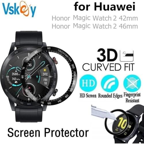 10PCS 3D Curved Soft Screen Protector for Huawei Honor Watch Magic 2 42mm & 46mm Full Coverage Protective Film (No Glass)