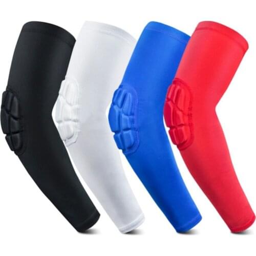 Padded Elbow Forearm Sleeves Compression Arm Protective Support UV Sun Protection Arm Sleeves