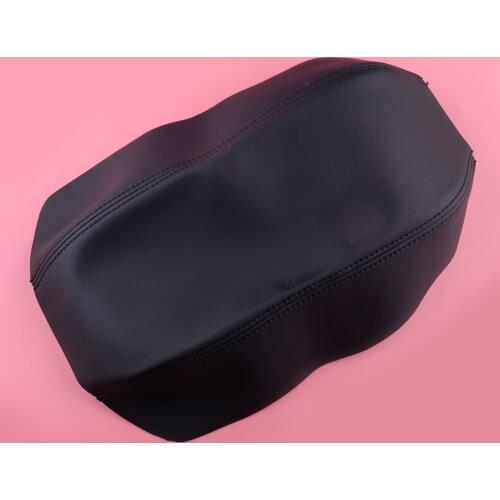Car Microfiber Leather Center Console Armrest Lid Cover Trim Black Sewing Fit For Honda Civic 2006 2007 2008 2009 2010 2011