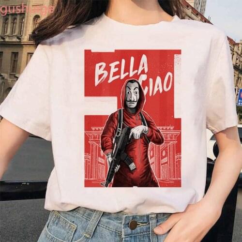 New Money Heist Tshirt The House of Paper La Casa De Papel T Shirt Women Summer Casual Dali Mask Casa De Papel T-shirt