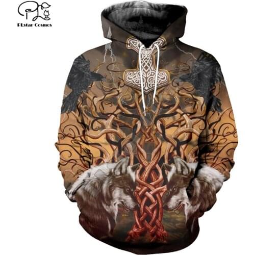 PLstar Cosmos Viking Warriors Tattoo NewFashion Tracksuit casual Pullover 3DPrint Zipper/Hoodie/Sweatshirt/Jacket/Men Women s-11