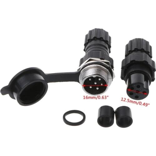 New GX16 Waterproof Aviation Connector Plug Socket Sensor Encoder 2/3/4/5/6 Pin