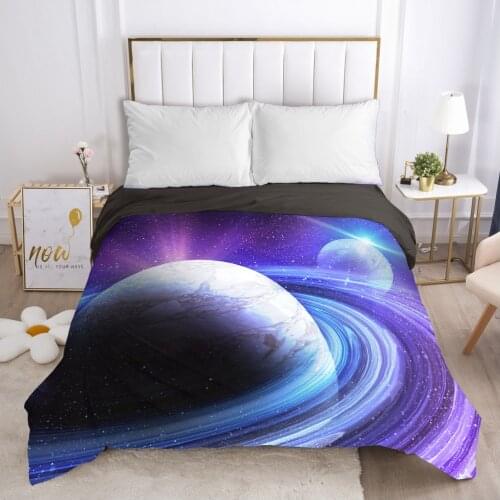 Galaxy Duvet cover Quilt/Blanket/Comfortable Case Double King Bedding 240*220 240x260 Black for Home colourful