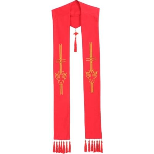 Clergy Stoles Catholic Priest Stole Embroidery Tassel Church Scarf Christ Belt Church Utensils Wraps