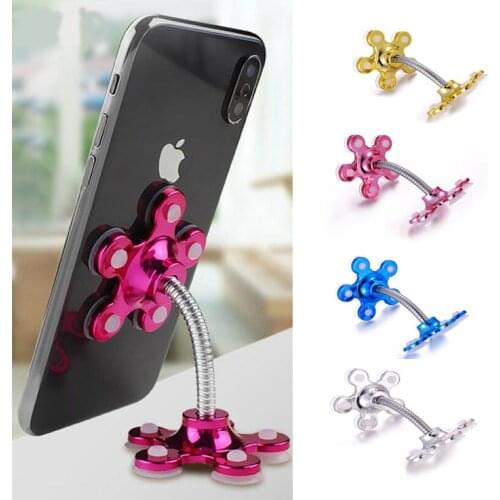 Portable Sucker Stand Phone Holder 360 Degree Rotation Suction Cup Mount Mobile Phone Holder Car Bracket Smartphone Holder