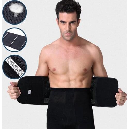 Lower Back Support Brace Waist Trimmer Belt Body Slim Sweat Wrap for Postpartum Workout Stomach Back Lumbar M2