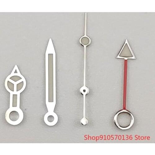 Rose Gold/Silver Watch Hands Red Marker Four Fit Mingzhu DG3804 Mov't GMT MASTER II Style Mens Watch Mod Parts Blue Luminous