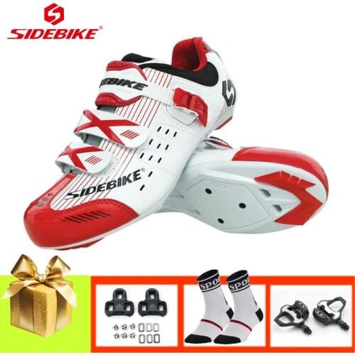 SIDEBIKE Men sapatilha ciclismo Pro Road Cycling Shoes Breathable women Bike Shoes self-Locking Athletic Racing Bicycle Shoes