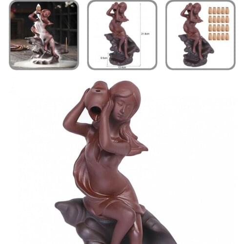 Cute 1 Set Practical Backflow Incense Creativity Incense Burners Relax Incense Holder Conch Holding for Home