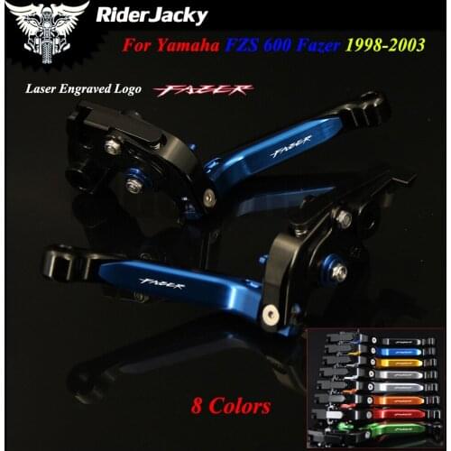 Blue+Black CNC Motorcycle Accessories Adjustable Brake Clutch Levers For Yamaha FZS 600 FZS600 Fazer 1998-2003 2000 2001 2002