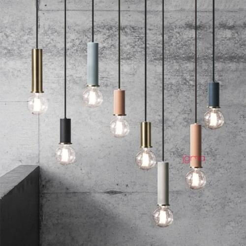 Nordic Macaron pendant lamp Aluminum tube Pendant lights bedroom bedside living room dining Hanging lamp fixtures
