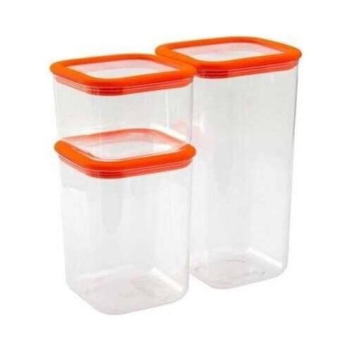 Tofipa Shop Silicon Sealing Storage Container 3'lü 0.6 Lt-1.2 Lt-1.8 Lt Kombin Set