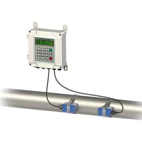 Ultrasonic gas flow meter clamp on liquid flow meter sensor