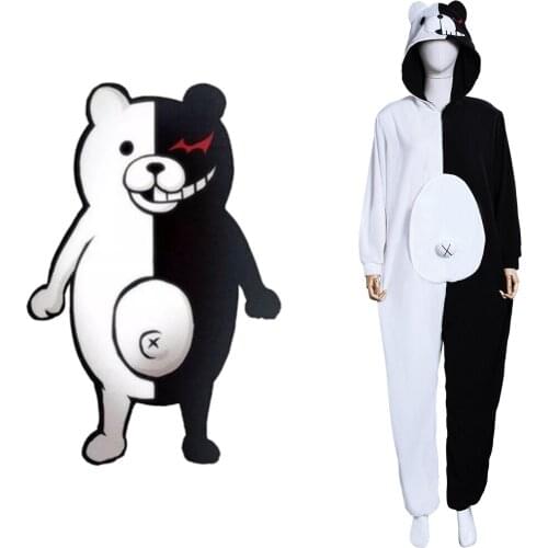 Danganronpa Dangan Ronpa Monokuma Cosplay Costumes Monomi Pajamas Onesies Sleepwear Adult Halloween Carnival Suit