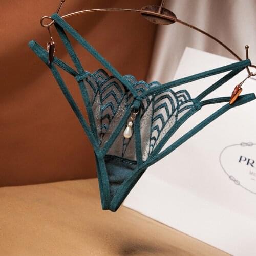 Womens Sexy Thongs Lace Transparent G-String Underwear Panties Briefs for Ladies T-back Briefs Panties Underwear Lace Underwear