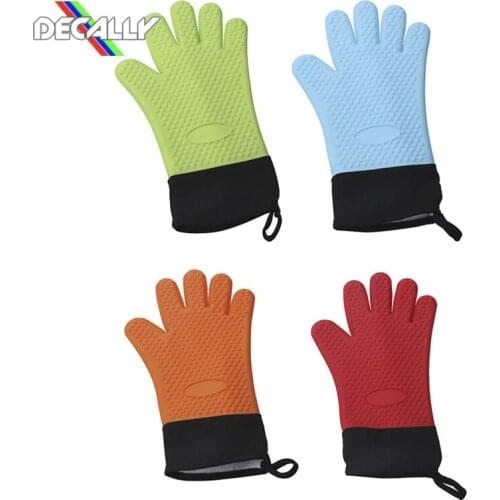 1pc New Silicone Oven Mitt Kitchen Heat Resistant Thick Cooking Mitt for BBQ Grill Grips Kitchen Accessories Kitchen Accessories