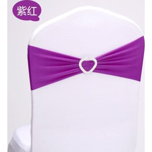 10colors Spandex free tie stretch wedding chair cover with heart buckle chair decoration elastic wedding party decorate10pcs/lot
