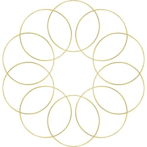 10 Pack 3 Inch Gold Dream Catcher Metal Rings Hoops Macrame Ring for Dreamcatchers and Crafts