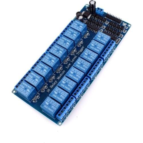 16 Channel Relay Shield Module DC 5V 12V with Optocoupler LM2576 Microcontrollers Interface Power Relay for arduino DIY Kit