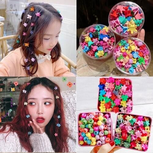 20Pcs/set Mini Butterfly Hair Claws Clips Barrettes Mixed Color Hairpin Clip Hair Accessories for Women Girls Baby Universal