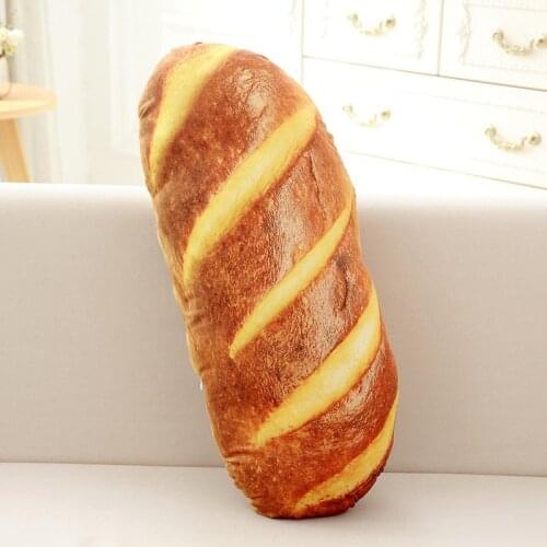20CM 40CM 60CM Creative 3D Simulation Bread Shape Pillow Soft Lumbar Back Cushion Plush Stuffed Toy