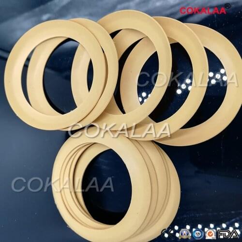 40pcs Pistons Rubber Ring Silent Oil Free 49*68*1mm 1100W Air Compressor Use Parts cokalaa