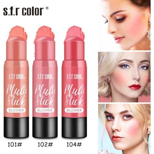 6 Colors Cream Blush Sticks Matte Makeup Lightweight Face Natural Rouge Cheek Blusher Peach Trimming Face Cosmetics TSLM2