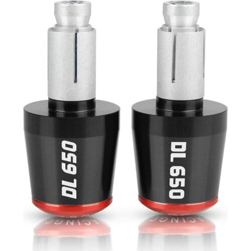 For SUZUKI DL650 Motorcycle Motorcycle Accessories 7/8" 22MM Handlebar Hand Grips Handle Bar End Cap