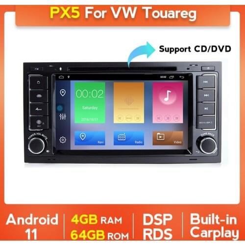 8Core 4G+64G Android 11 Car DVD Player For VW Volkswagen Touareg Transporter T5 2004-2011 Multimedia Radio Stereo Carplay Auto