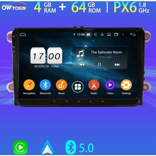 PX6 4+64G Car Multimedia Player For VW EOS V Passat B6 B7 3C CC Polo MK5 Bluetooth 5.0 Tethering Android 10 GPS Radio 4G LTE DSP