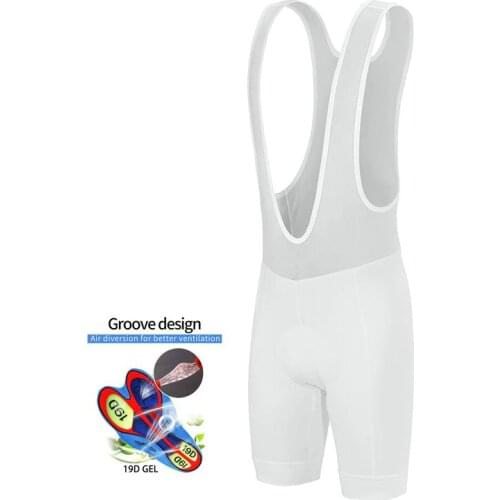 White Cycling Shorts Men Bicycle 19D Pad Bicycle Cycling Bib Shorts Padded Bicycle Shorts Size XS-5XLMens Bike Shorts Quick Dry