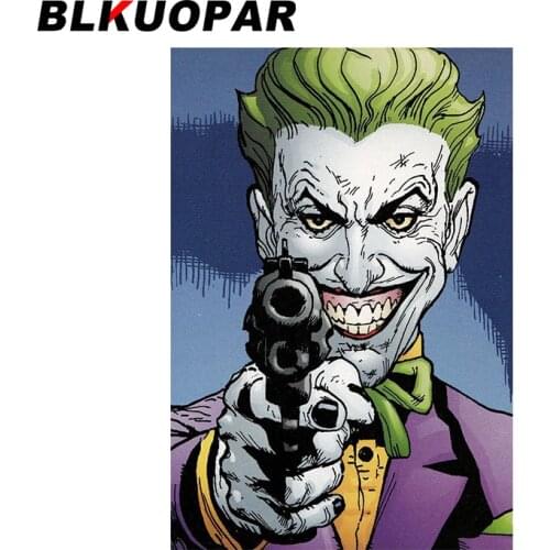 BLKUOPAR 13cm x 8.9cm For The Joker Creative Car Stickers Personality Decal DIY Occlusion Scratch Anime Motorcycle Decor