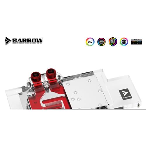 Barrow BS-ASS1080T-PA, LRC 2.0 Full Cover Graphics Card Water Cooling Block for ASUS ROG STRIX GTX1080Ti/1070/1060 Gaming
