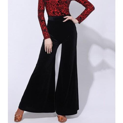 Latin Dance Pants WomenS Velvet Dance Pants Practice Clothing Performance Dance Outfit In Autumn And Winter Trousers Ballroom