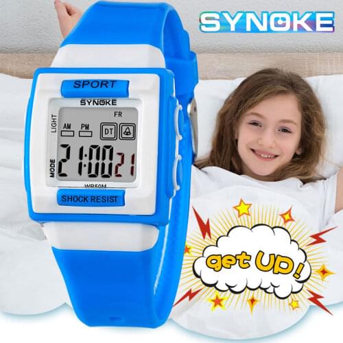 SYNOKE Childrens Watch Swimming Boys Girls LED Digital Sports Watches PU Strap Shock Resist Casual Watch relogios masculinos