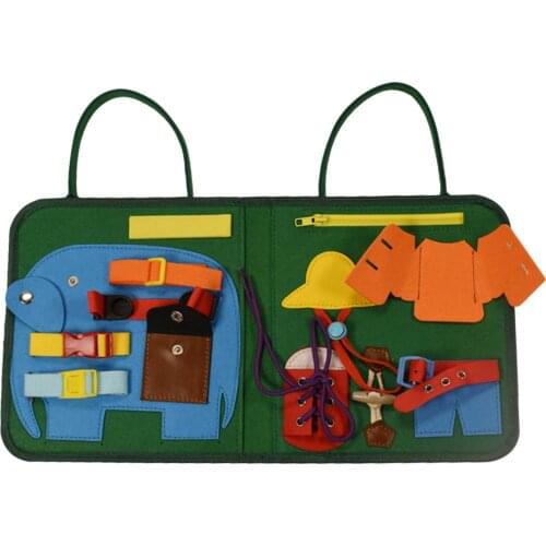 Montessori Busying Board Early Educational Toys Fine Motor Training Self-Care Ability Children Game Preschool Kids Sensory Toy