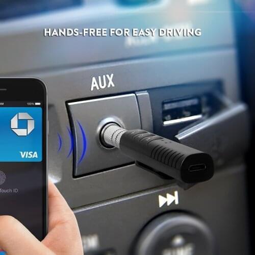 Handsfree Bluetooth Car Kit Auto 3.5mm Jack Bluetooth Wireless Music MP3 Audio Adapter Receiver For Headphone