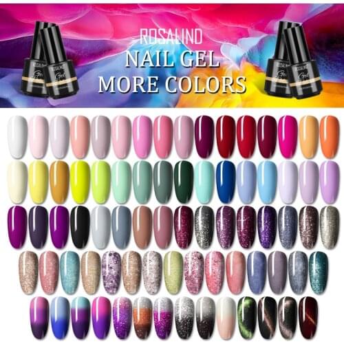 ROSALIND Gel Polish 7ML Semi-Permanent Gel Nail Polish Colorful Colors UV Soak Off Hybrid Varnishes Nail Art Base And Top Coat