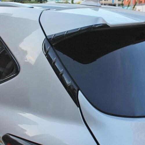 For Toyota Highlander 2021 2022 ABS Chrome Plated Rear Window Spoiler Cover Trim Triple-cornered Garnish Car Accessories