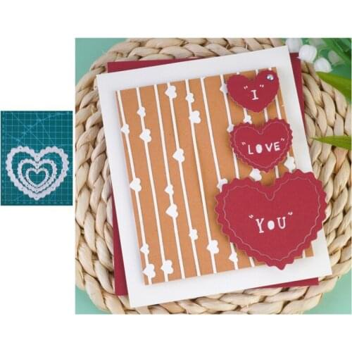 Heart-shaped Ring Lace Metal Cutting Dies Stencils For DIY Scrapbooking Decorative Embossing Handcraft Die Cutting Template New