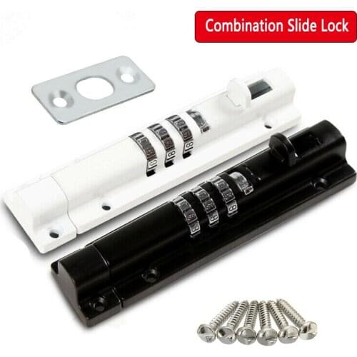 Combination Slide Lock Stainless Steel Password Bolt Lock Door Bolt Lock Sliding Combination Code