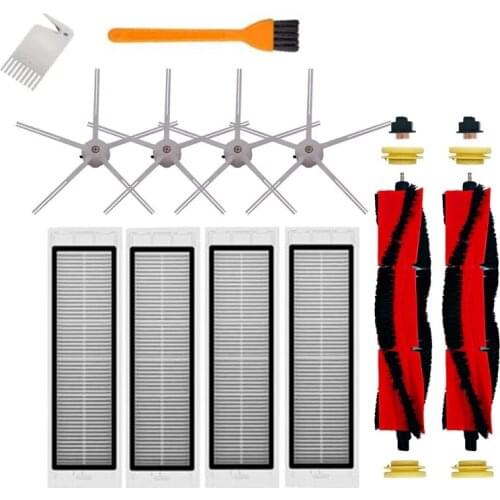 HOT！-12Pcs Parts Kit for XiaoMi Roborock S50 S51 S55 S6 S6 Pure Vacuum Cleaner Washable HEPA Filter Main Brush Side Brush