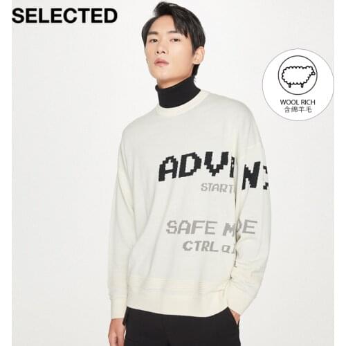SELECTED New Mens Knit with wool Loose Version with Letter Pattern S|420424024