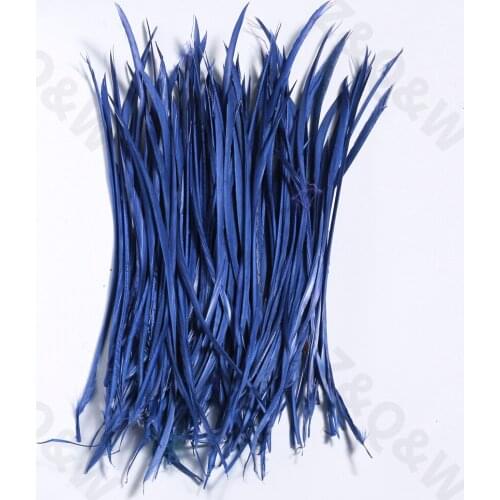 Natural 6-8 inches 15-20CM goose feather monofilament side feather dyed navy blue 100-500pcs DIY craft jewelry decoration