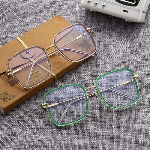 Big Frame Square Anti-blue Light Glasses Frame Oversized Computer Eyewear Frame For Women&Men Square Optical Glasses Eyeglasses