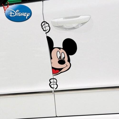 Disney Mickey Personality Creative Decorative Sticker Lahua Sticker Car Cartoon Cute Car Sticker Scratch Cover Door Sticker