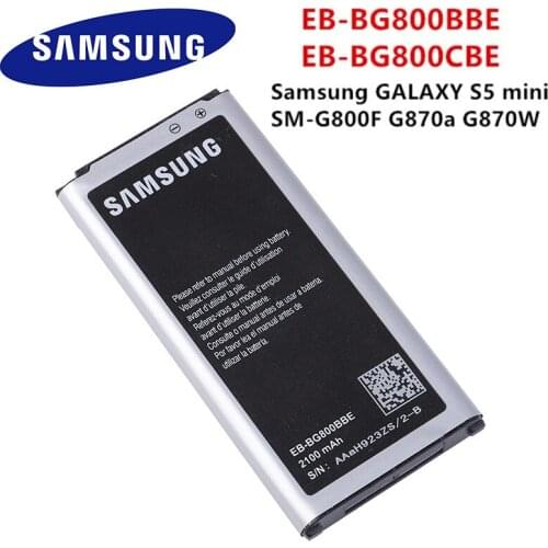SAMSUNG Orginal EB-BG800BBE EB-BG800CBE 2100mAh Battery For Samsung GALAXY S5 mini S5MINI SM-G800F G870A G870W Mobile Phone